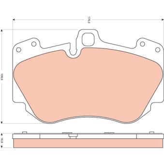 Jeu de 4 plaquettes de frein avant TRW OEM 4E0698151P