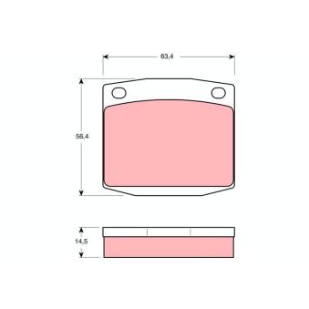 Jeu de 4 plaquettes de frein avant TRW OEM 41060N8225 Jeu de 4 plaquettes de frein avant TRW OEM 41060N8225