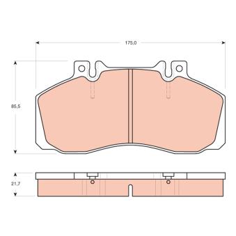 Jeu de 4 plaquettes de frein arrière TRW OEM 9054200020