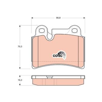Jeu de 4 plaquettes de frein arrière TRW OEM 7L6698451B