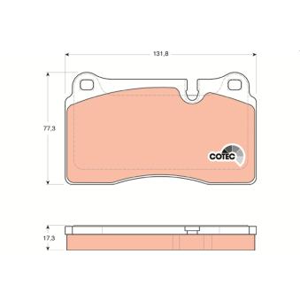 Jeu de 4 plaquettes de frein avant TRW OEM SFP500045