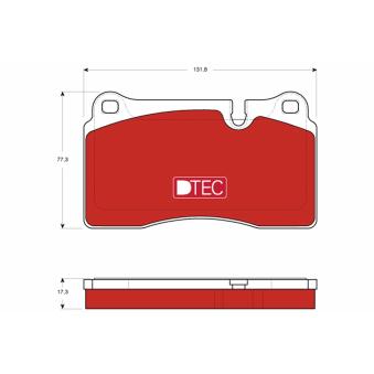 Jeu de 4 plaquettes de frein avant TRW OEM SFP500045