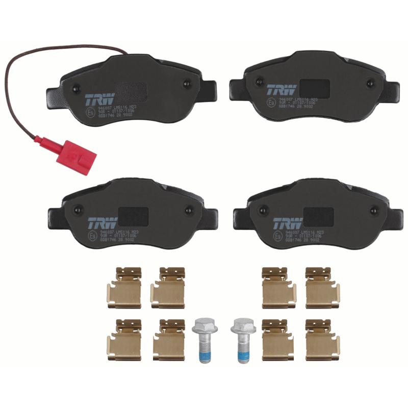 Jeu de 4 plaquettes de frein avant TRW GDB1746 - Visuel 1
