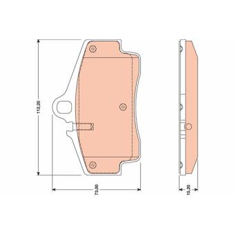 Jeu de 4 plaquettes de frein arrière TRW OEM 99635293000