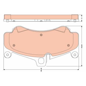 Jeu de 4 plaquettes de frein avant TRW OEM 99635194802