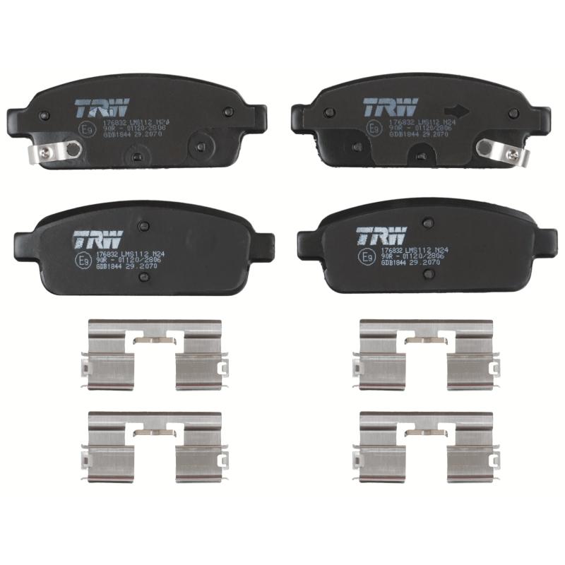 Jeu de 4 plaquettes de frein arrière TRW GDB1844 - Visuel 1