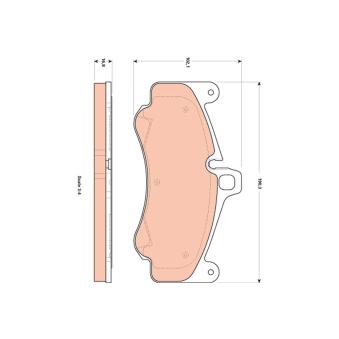 Jeu de 4 plaquettes de frein avant TRW OEM 99735194893