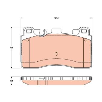 Jeu de 4 plaquettes de frein arrière TRW GDB1906 pour MERCEDES-BENZ SLS AMG 6.2 - 571cv