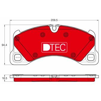 Jeu de 4 plaquettes de frein avant TRW OEM 97035194803
