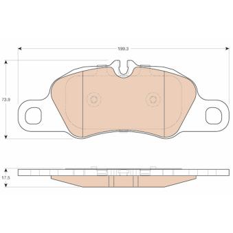 Jeu de 4 plaquettes de frein avant TRW [GDB1990]