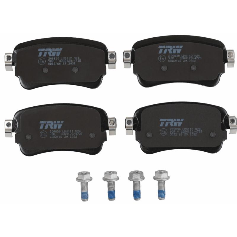Jeu de 4 plaquettes de frein arrière TRW GDB2166 - Visuel 1