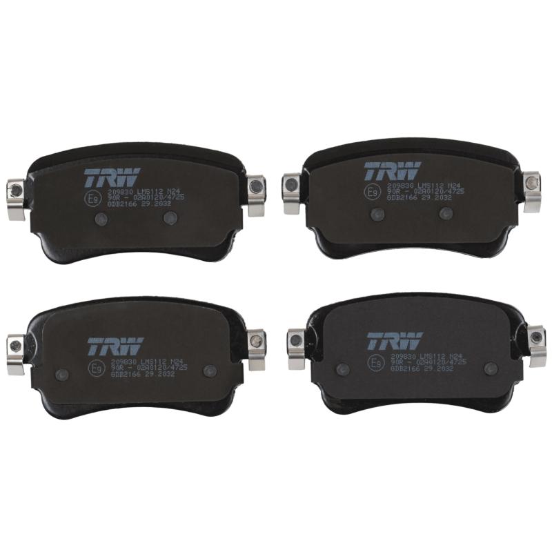 Jeu de 4 plaquettes de frein arrière TRW GDB2166 - Visuel 2
