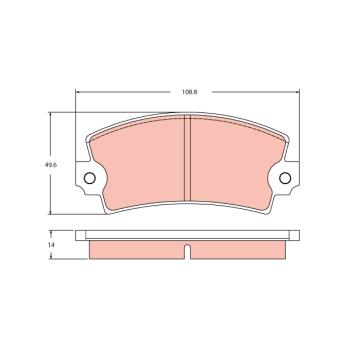 Jeu de 4 plaquettes de frein avant TRW GDB2398