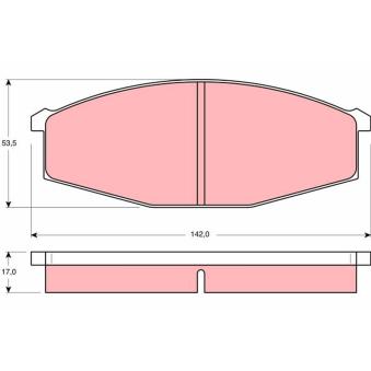 Jeu de 4 plaquettes de frein avant TRW [GDB251]