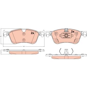 Jeu de 4 plaquettes de frein avant TRW OEM 4204212200