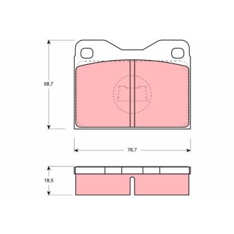 Jeu de 4 plaquettes de frein avant TRW OEM 92843169815