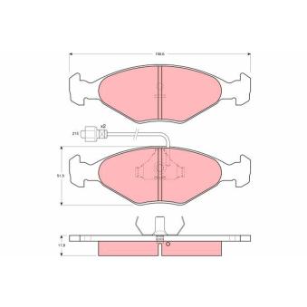 Jeu de 4 plaquettes de frein avant TRW OEM 424890