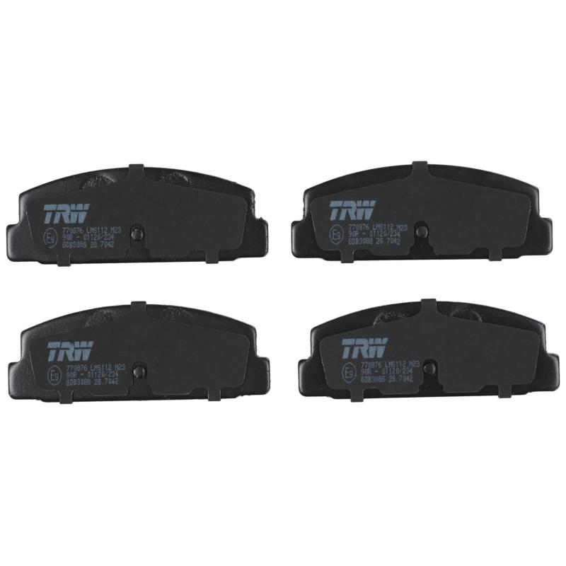 Jeu de 4 plaquettes de frein arrière TRW GDB3088 - Visuel 1