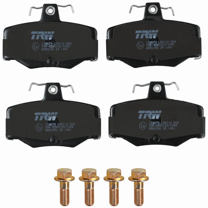 Jeu de 4 plaquettes de frein arrière TRW GDB3092 - Visuel 1
