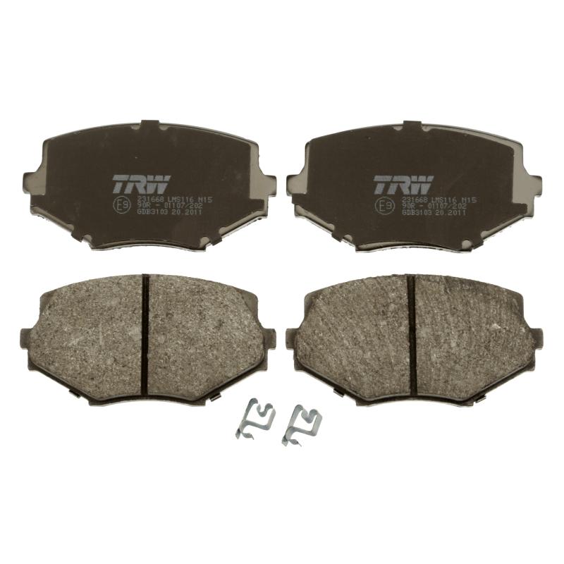 Jeu de 4 plaquettes de frein avant TRW GDB3103 - Visuel 1