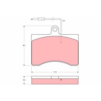 Jeu de 4 plaquettes de frein avant TRW GDB314 pour HONDA JAZZ 2.0 - 88cv