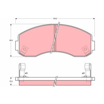 Jeu de 4 plaquettes de frein avant TRW OEM RB913311261