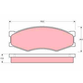 Jeu de 4 plaquettes de frein avant TRW OEM DA06M31E86