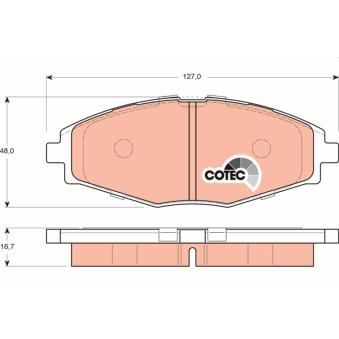 Jeu de 4 plaquettes de frein avant TRW OEM A1010361101