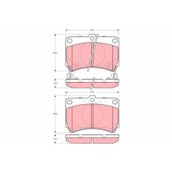 Jeu de 4 plaquettes de frein avant TRW GDB3206 pour SEAT ALTEA 1.1 - 54cv