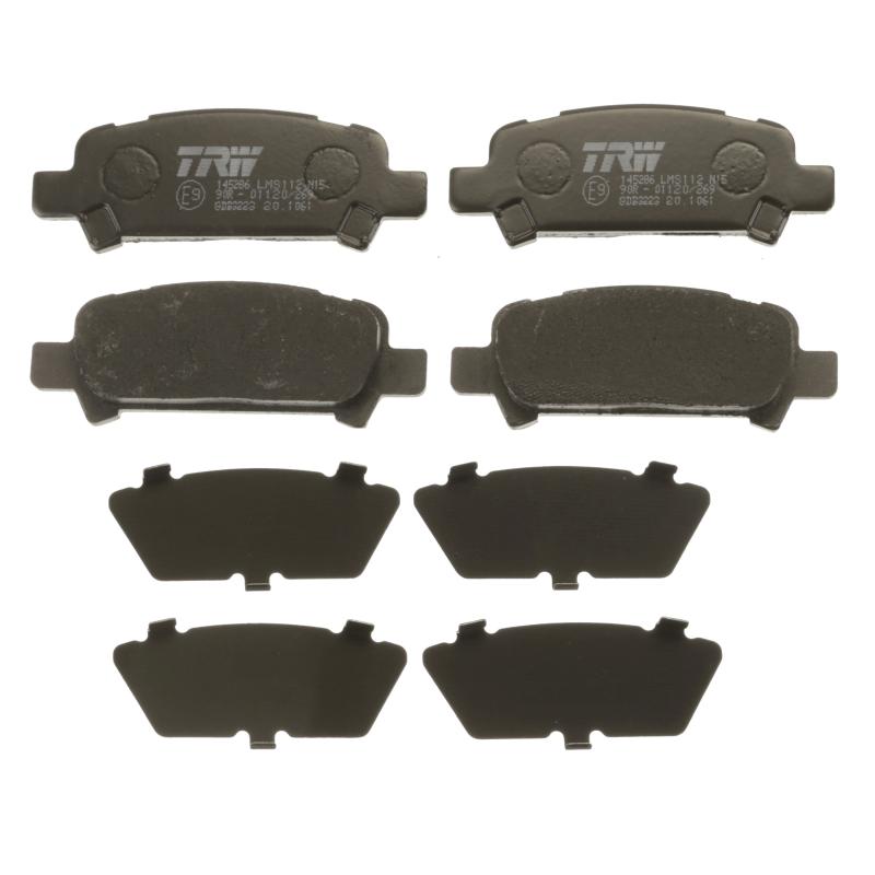 Jeu de 4 plaquettes de frein arrière TRW GDB3223 - Visuel 1