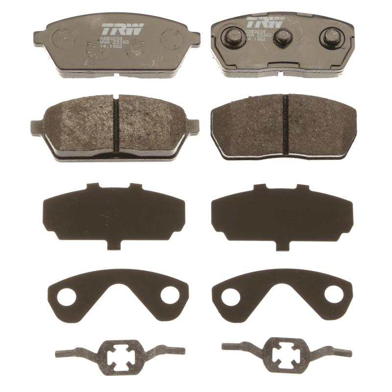 Jeu de 4 plaquettes de frein avant TRW GDB3234 - Visuel 1