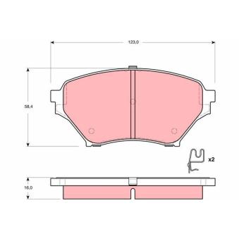 Jeu de 4 plaquettes de frein avant TRW OEM N0Y93323Z