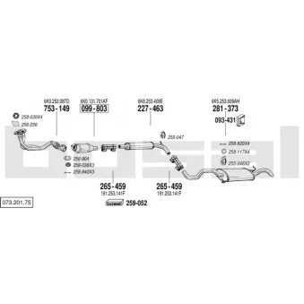 Echappement BOSAL 073.201.75