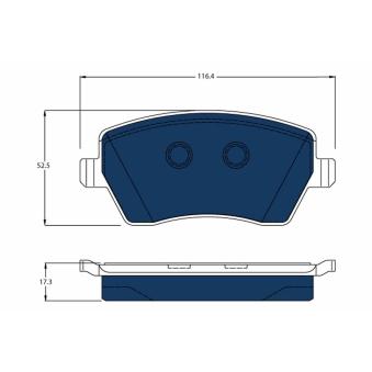 Jeu de 4 plaquettes de frein avant TRW GDB3332BTE pour AUDI A3 1.6 - 110cv