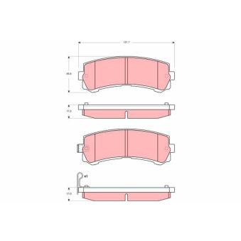 Jeu de 4 plaquettes de frein avant TRW OEM 44060VC291