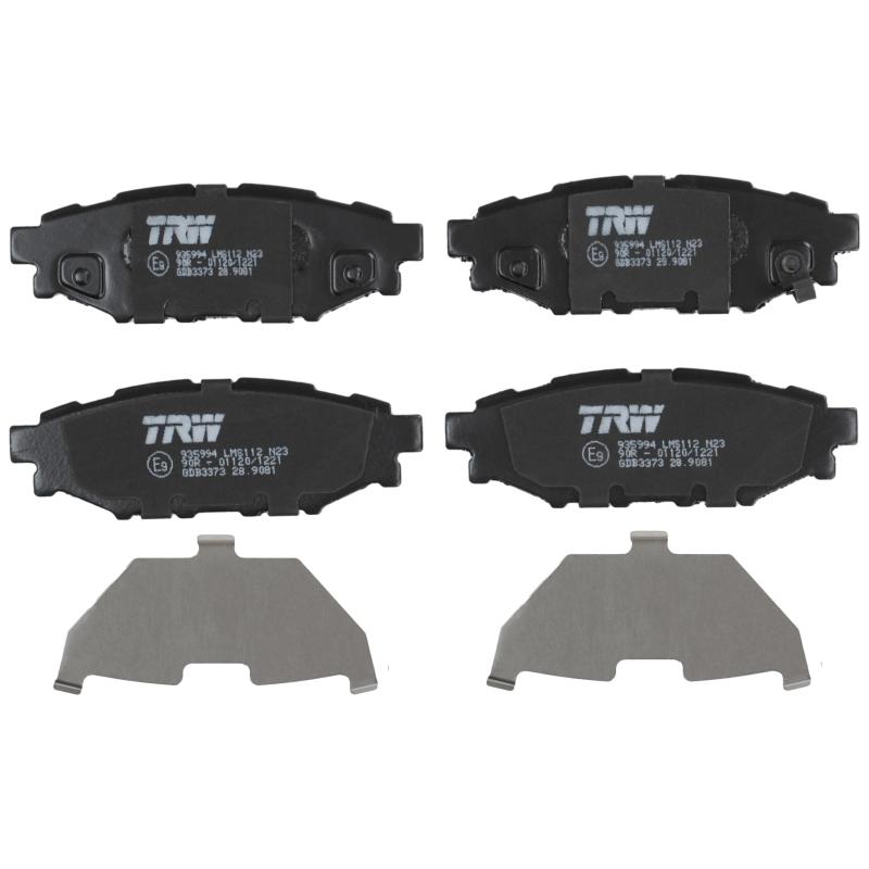 Jeu de 4 plaquettes de frein arrière TRW GDB3373 - Visuel 1
