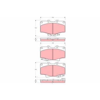Jeu de 4 plaquettes de frein avant TRW OEM 0446535140