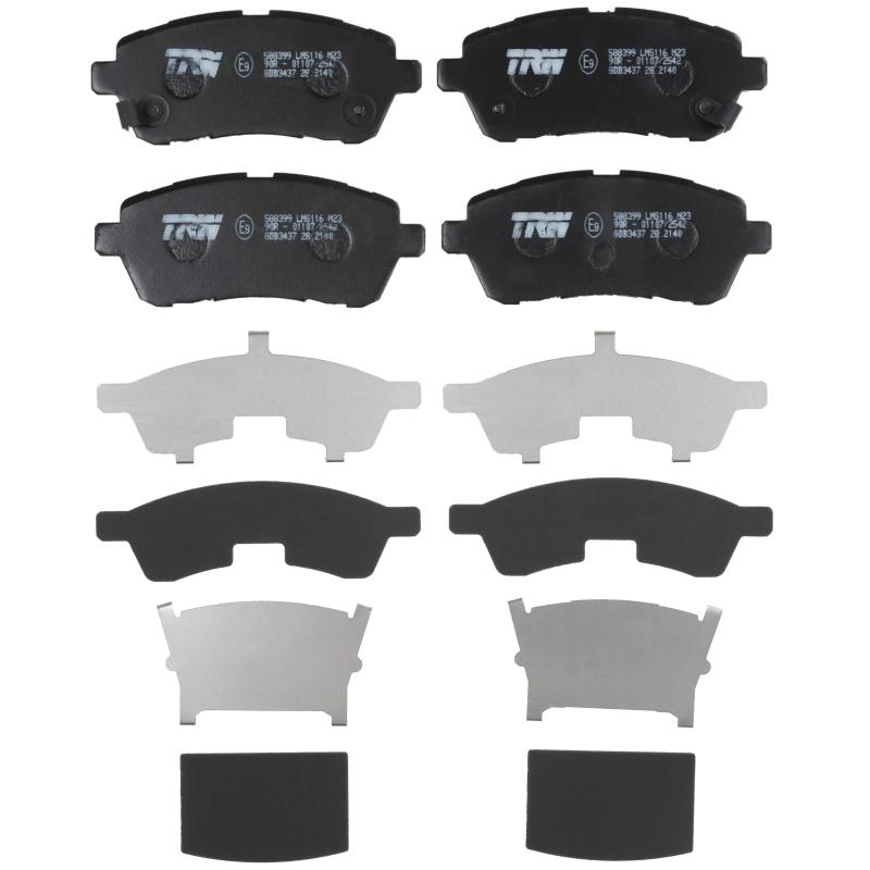 Jeu de 4 plaquettes de frein avant TRW GDB3437 - Visuel 1