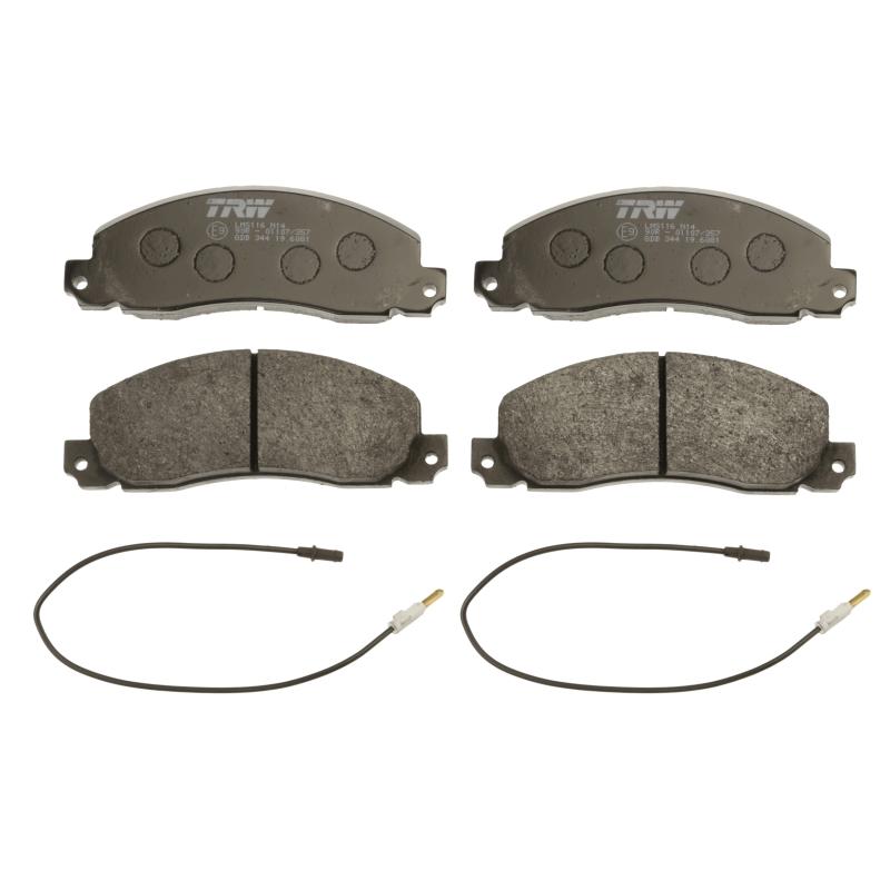 Jeu de 4 plaquettes de frein avant TRW GDB344 - Visuel 1