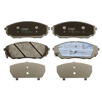 Jeu de 4 plaquettes de frein avant TRW GDB3452 pour KIA SORENTO 2.5 CRDi - 163cv
