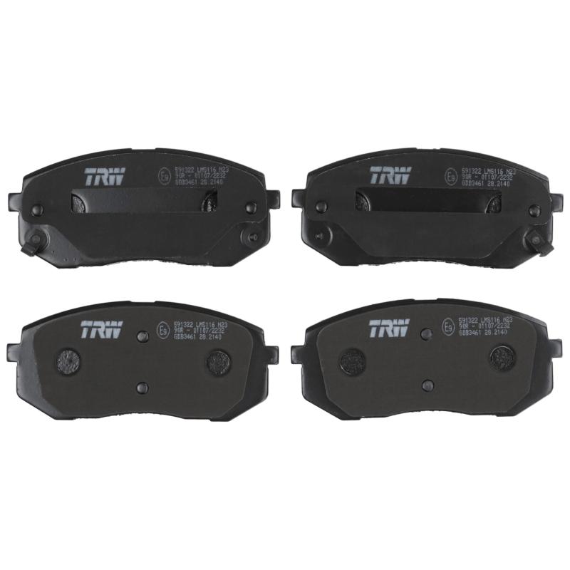 Jeu de 4 plaquettes de frein avant TRW GDB3461 - Visuel 1