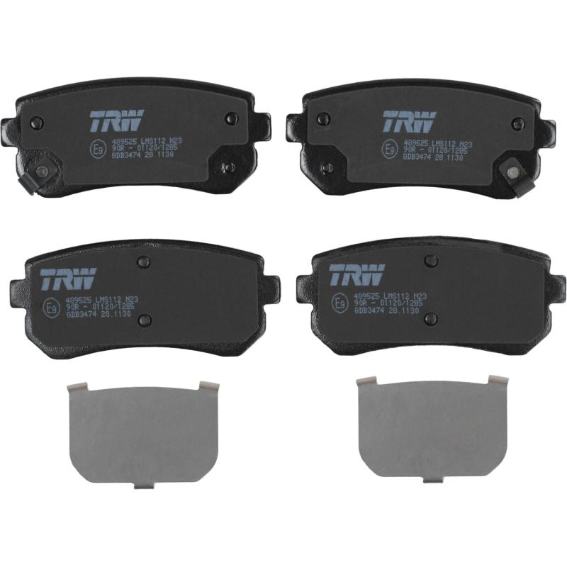 Jeu de 4 plaquettes de frein arrière TRW GDB3474 - Visuel 1