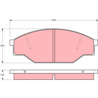 Jeu de 4 plaquettes de frein avant TRW OEM 0446526230