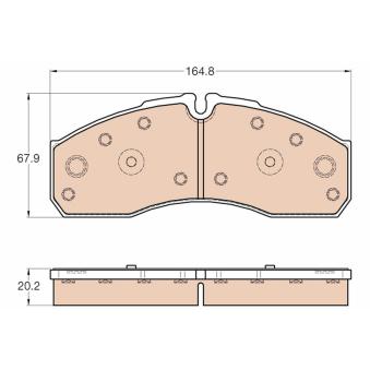 Jeu de 4 plaquettes de frein avant TRW OEM 410609X129