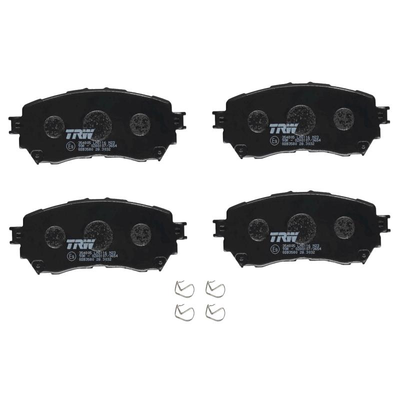 Jeu de 4 plaquettes de frein avant TRW GDB3580 - Visuel 1