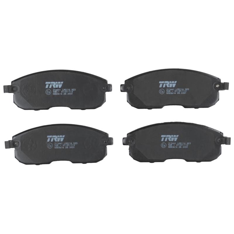 Jeu de 4 plaquettes de frein avant TRW GDB3616 - Visuel 1
