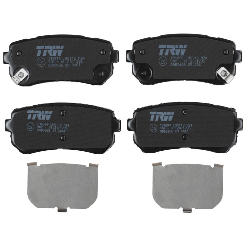 Jeu de 4 plaquettes de frein arrière TRW GDB3636 - Visuel 1