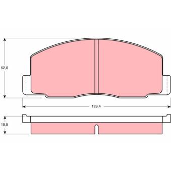 Jeu de 4 plaquettes de frein avant TRW [GDB388]