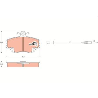 Jeu de 4 plaquettes de frein avant TRW [GDB400]