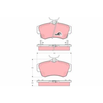 Jeu de 4 plaquettes de frein avant TRW OEM 05017843AA